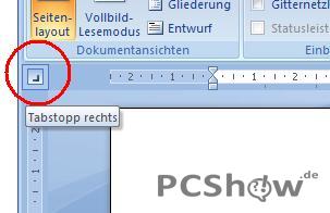 Tabstopp rechts